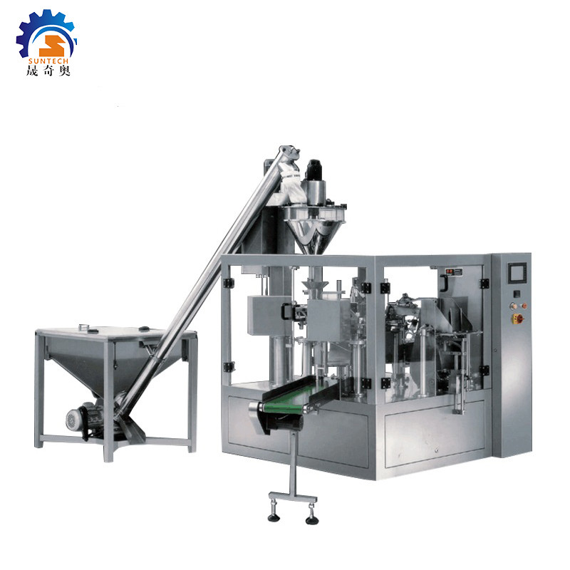 Automatic multi function doypack zipper bag powder packaging machine premade powder packing machine