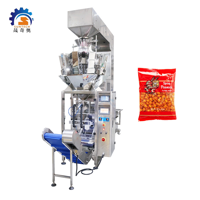 Multi Heads Weigher 1kg 2kg 5kg Automatic Spicy Peanuts Packing Machine