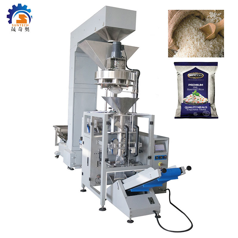 Full automatic 1kg 2kg 5kg 10kg rice grain food vertical measuring cup economic packing machine